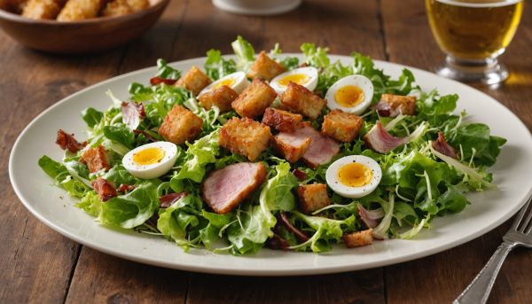 La célèbre salade lyonnaise aux croûtons dorés