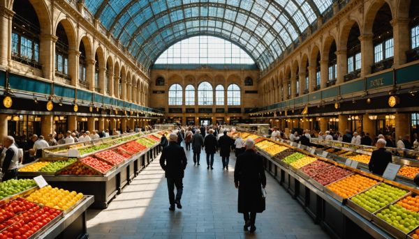 Les halles de Lyon Paul Bocuse brillent fort